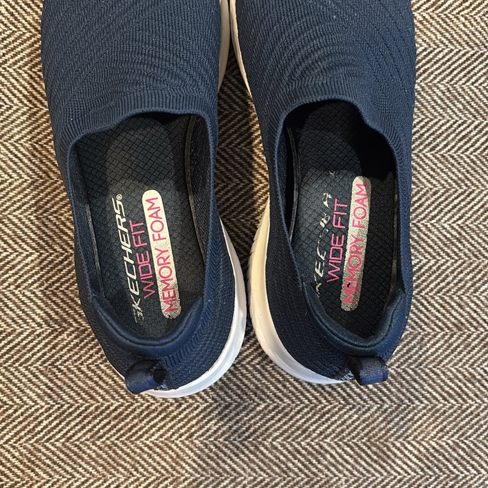Skechers Ultra Flex Washable Knit Shoes Sneakers Sky's The Limit Navy Size 6.5 - Picture 6 of 7